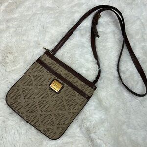 Lauren Ralph Lauren Signature Logo Canvas Crossbody Bag Authentic